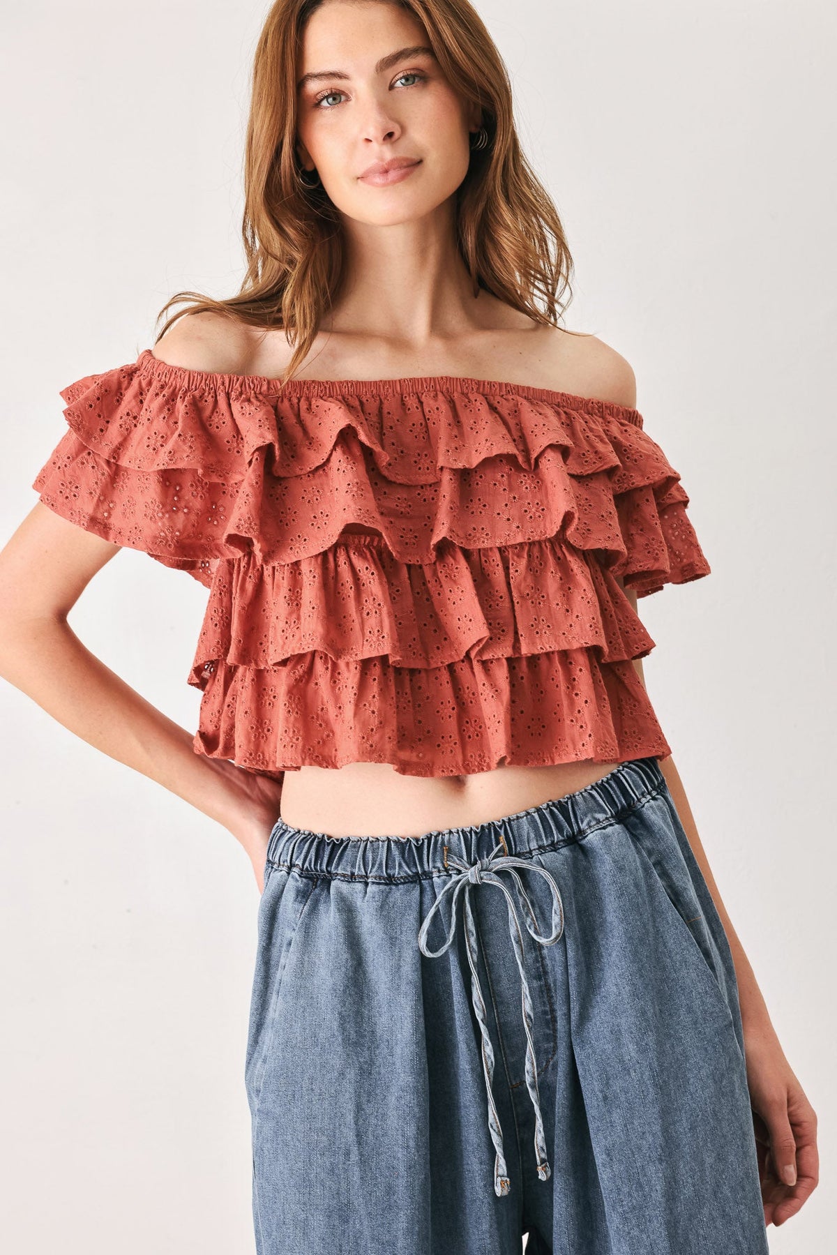 LOVELY EXISTENCE OFF SHOULDER TOP - Flying Tomato - Flyclothing LLC