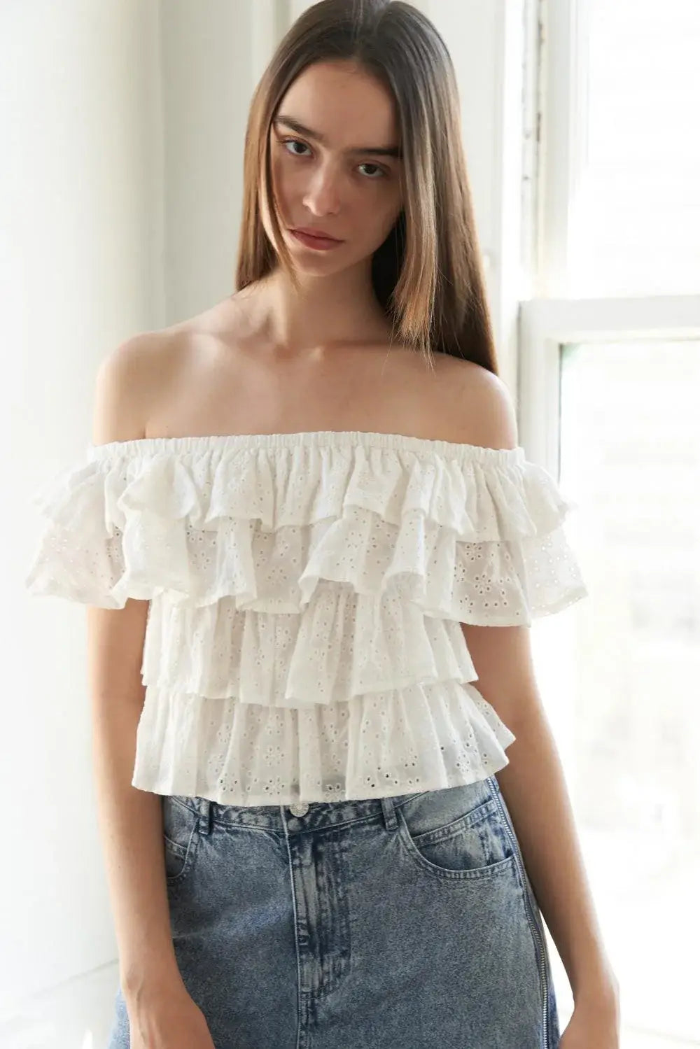 LOVELY EXISTENCE OFF SHOULDER TOP - Flying Tomato - Flyclothing LLC