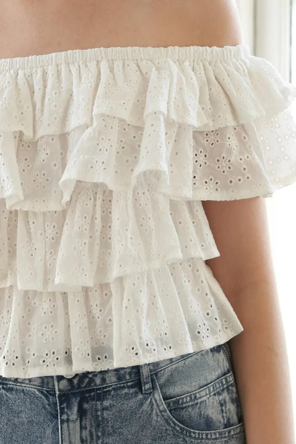 LOVELY EXISTENCE OFF SHOULDER TOP - Flying Tomato - Flyclothing LLC
