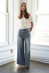 LOVELY EXISTENCE OFF SHOULDER TOP - Flying Tomato - Flyclothing LLC