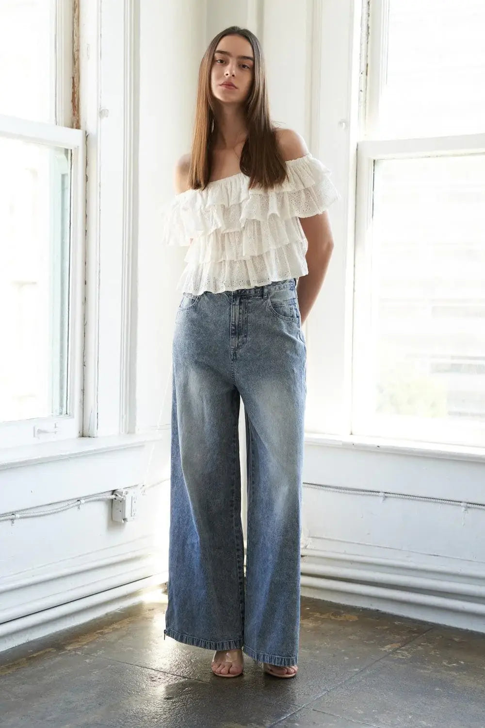 LOVELY EXISTENCE OFF SHOULDER TOP - Flying Tomato - Flyclothing LLC