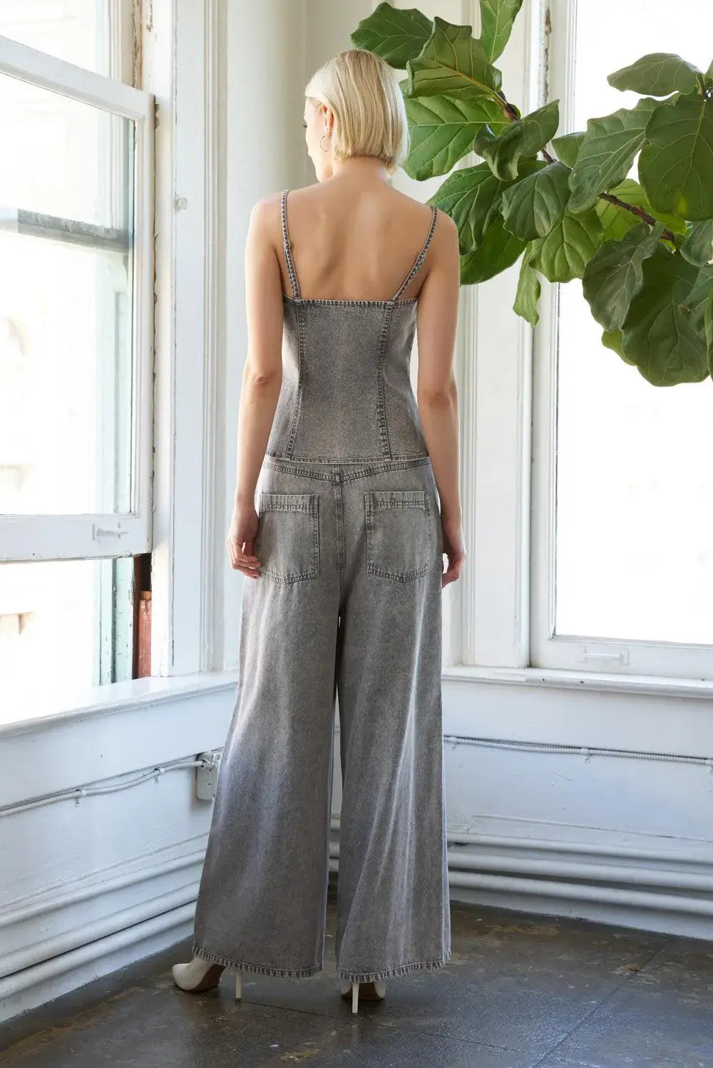 SLEEK ESSENCE DENIM TOP - Flying Tomato - Flyclothing LLC