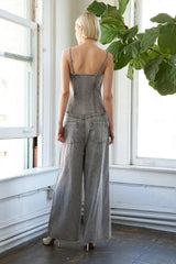 SLEEK ESSENCE DENIM TOP - Flying Tomato - Flyclothing LLC