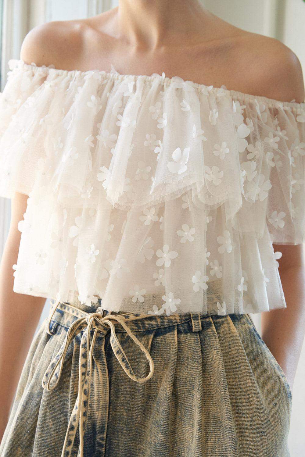 LOVE GALORE EMBELLISHED TOP - Flying Tomato - Flyclothing LLC