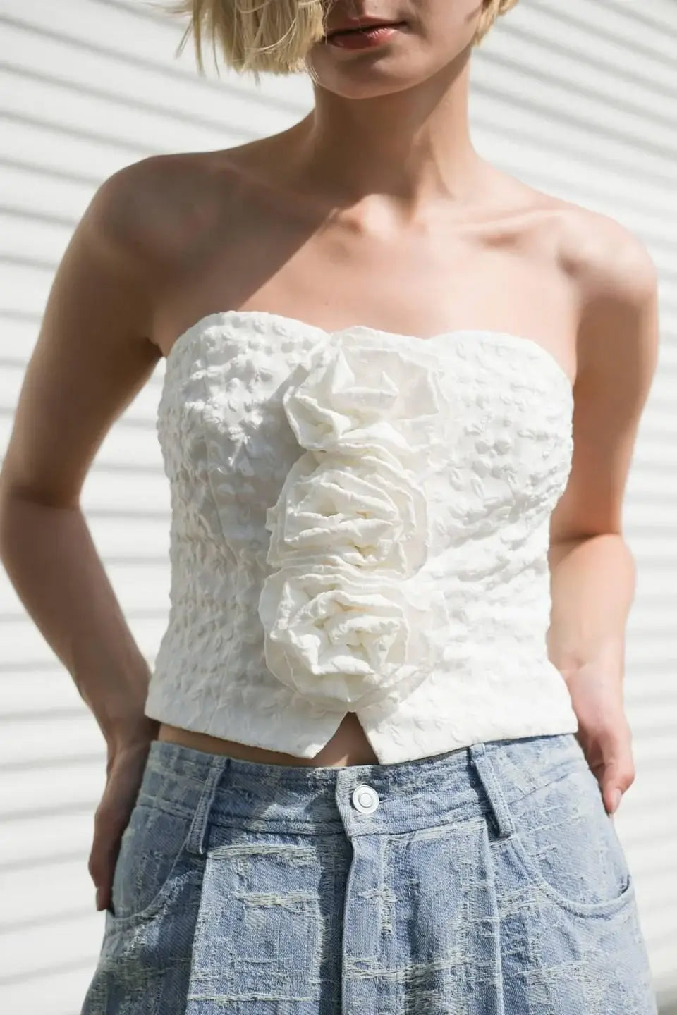 SUMMERY DARLING WOVEN TOP - Flying Tomato - Flyclothing LLC