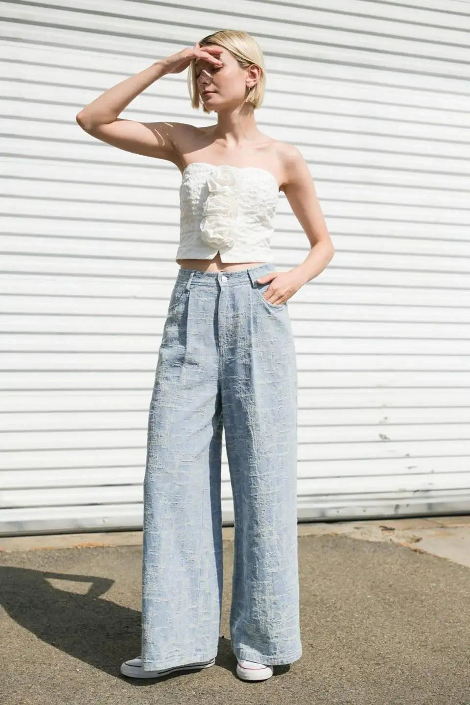 SUMMERY DARLING WOVEN TOP - Flying Tomato - Flyclothing LLC