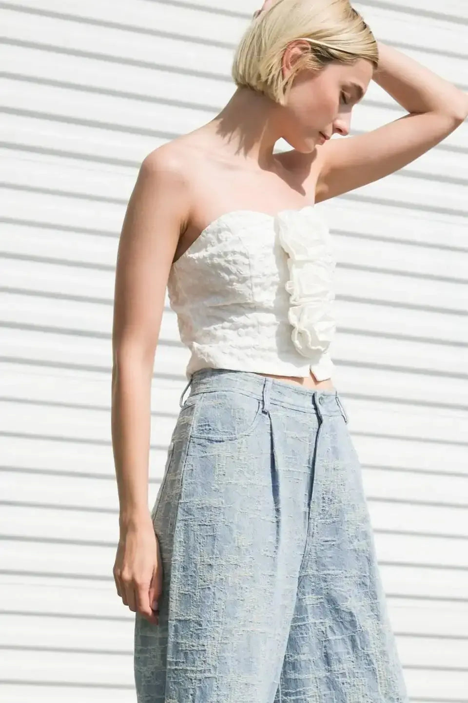 SUMMERY DARLING WOVEN TOP - Flying Tomato - Flyclothing LLC