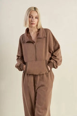 DELIGHTFUL DRAPE FRENCH TERRY SWEATSHIRT - Flying Tomato - Flyclothing LLC