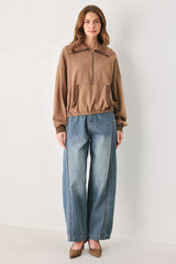 DELIGHTFUL DRAPE FRENCH TERRY SWEATSHIRT - Flying Tomato - Flyclothing LLC