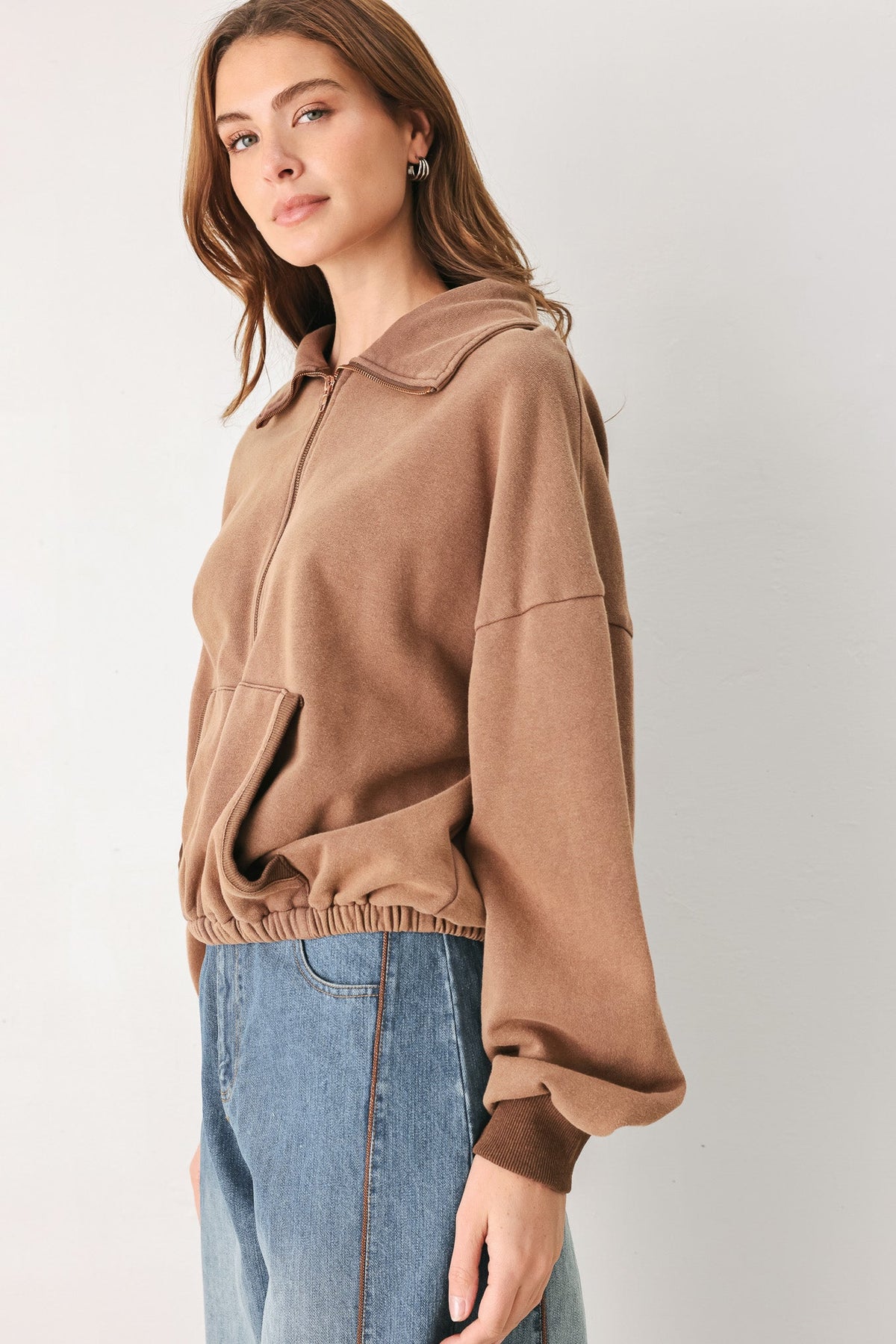 DELIGHTFUL DRAPE FRENCH TERRY SWEATSHIRT - Flying Tomato - Flyclothing LLC