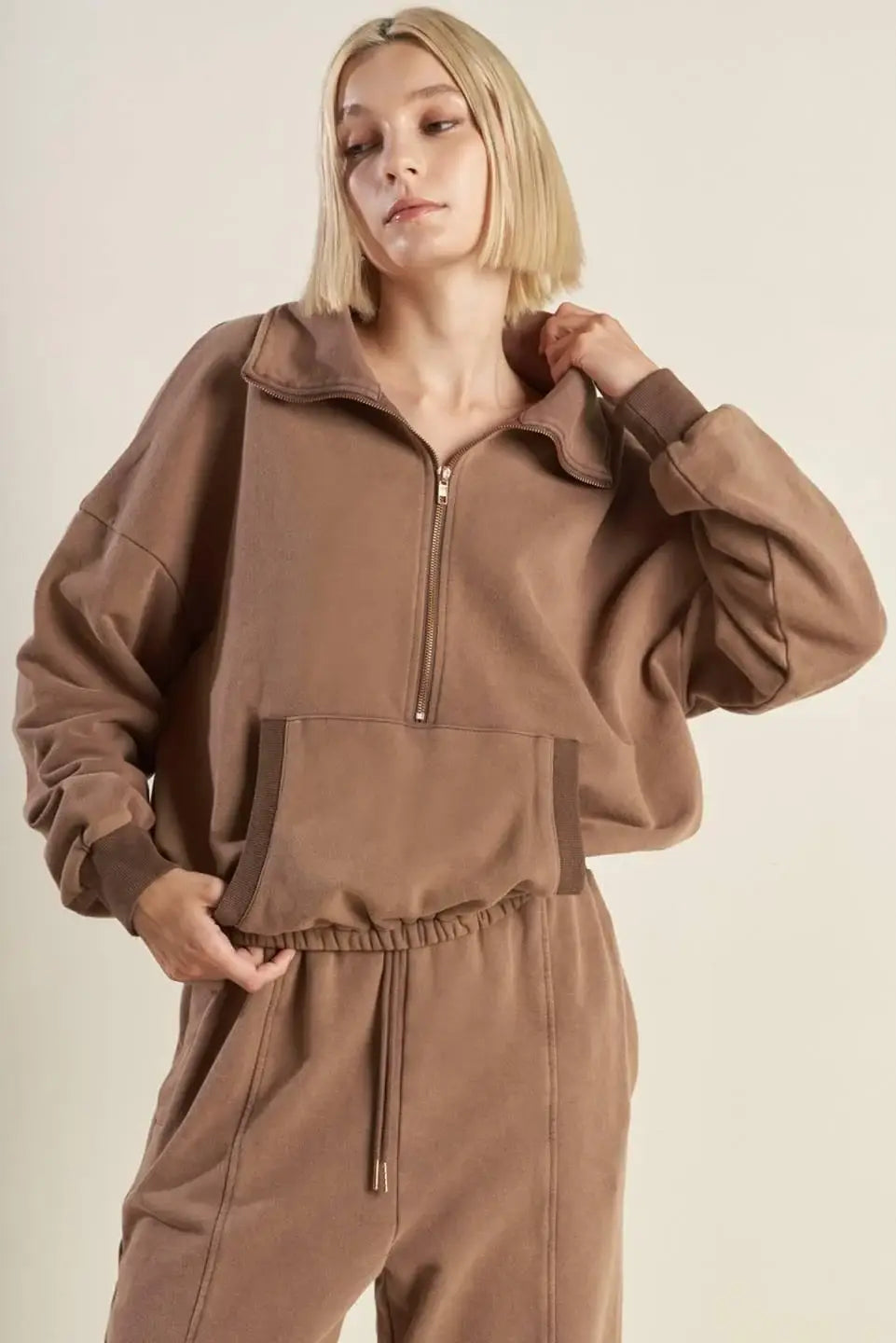 DELIGHTFUL DRAPE FRENCH TERRY SWEATSHIRT - Flying Tomato - Flyclothing LLC