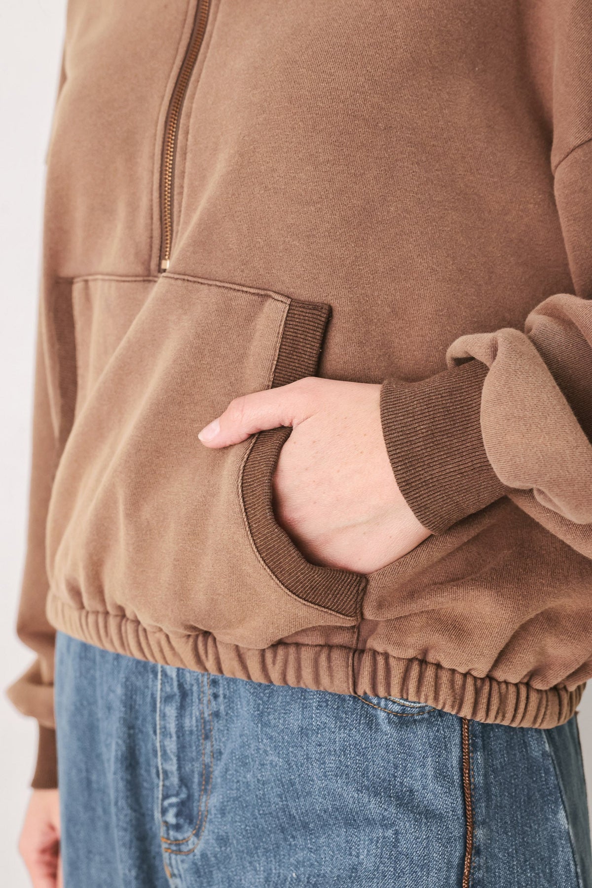 DELIGHTFUL DRAPE FRENCH TERRY SWEATSHIRT - Flying Tomato - Flyclothing LLC