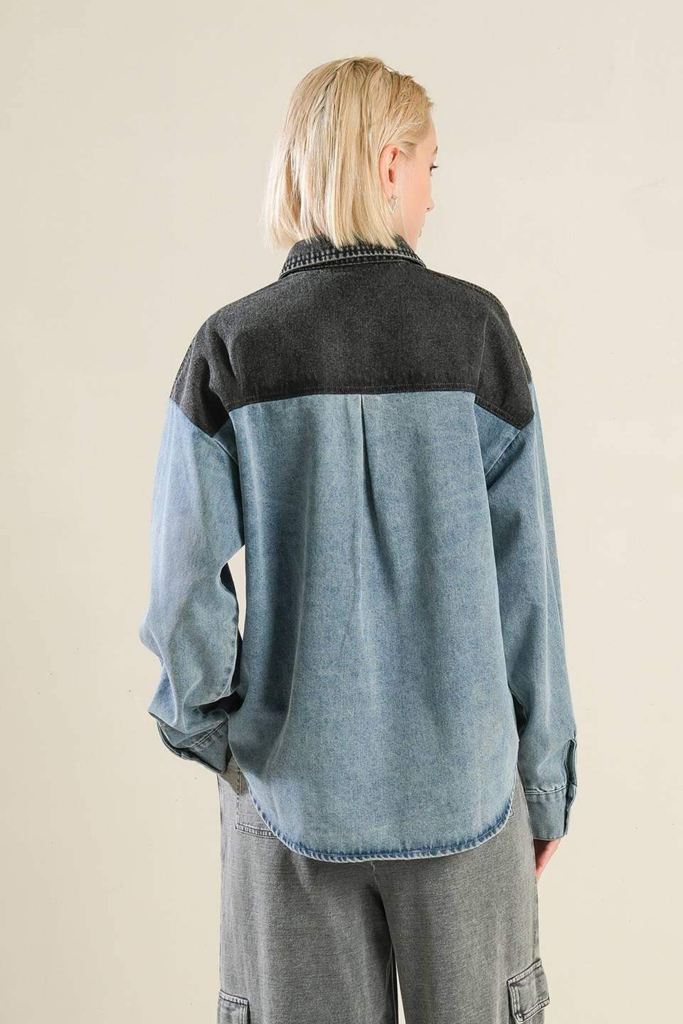 MY LOVE FOR YOU DENIM SHIRT - Flying Tomato - Flyclothing LLC