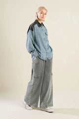 MY LOVE FOR YOU DENIM SHIRT - Flying Tomato - Flyclothing LLC