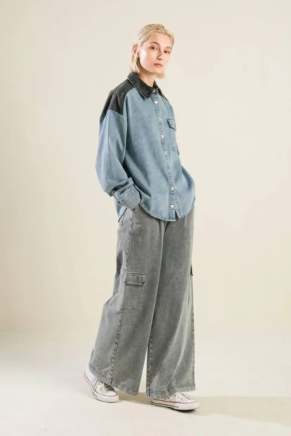 MY LOVE FOR YOU DENIM SHIRT - Flying Tomato - Flyclothing LLC