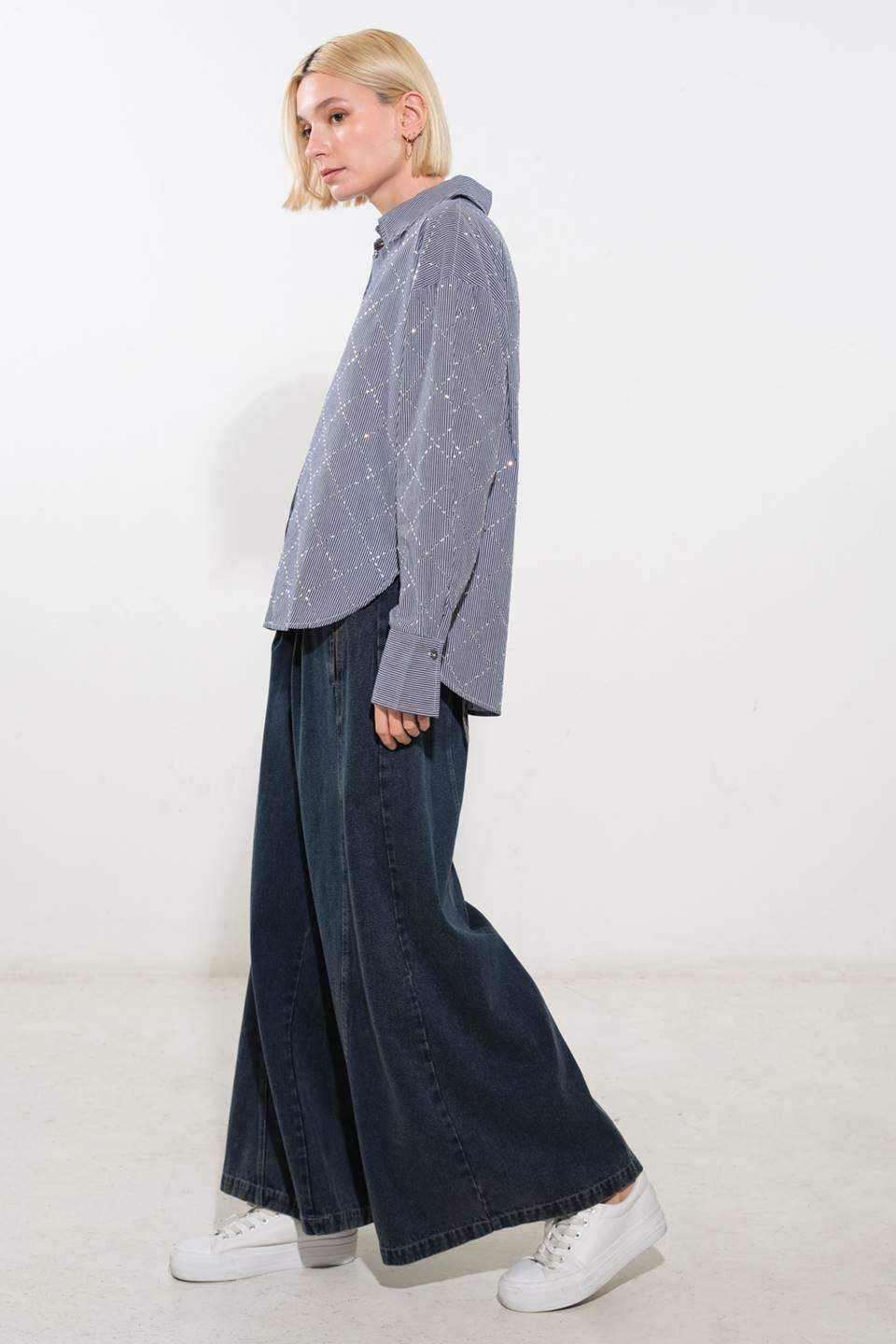 GRACEFUL APPEARANCE WOVEN TOP - Flying Tomato - Flyclothing LLC