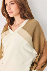 LAST FLING CREA, BLOCKED TOP - Flying Tomato - Flyclothing LLC