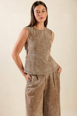 SAFE TO SAY TWILL TOP - Flying Tomato - Flyclothing LLC