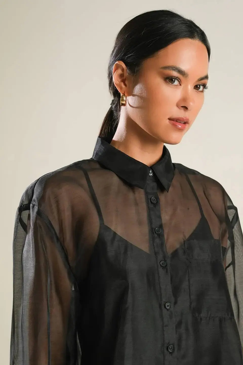 LOVE OVER FEAR ORGANZA TOP - Flying Tomato - Flyclothing LLC