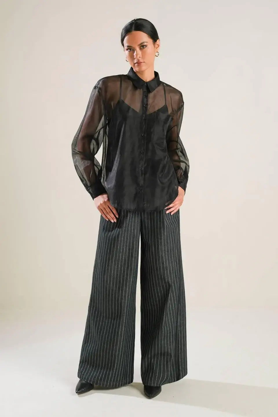 LOVE OVER FEAR ORGANZA TOP - Flying Tomato - Flyclothing LLC