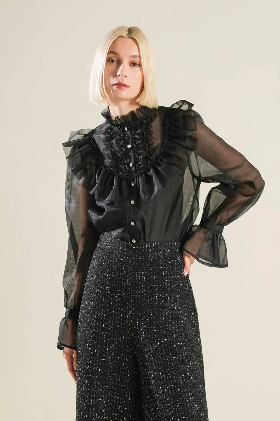 TO MY LOVE WOVEN BLOUSE - Flying Tomato - Flyclothing LLC