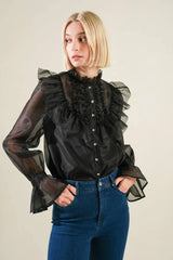 TO MY LOVE WOVEN BLOUSE - Flying Tomato - Flyclothing LLC
