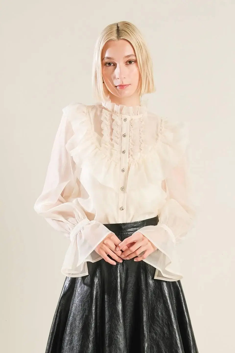 TO MY LOVE WOVEN BLOUSE - Flying Tomato - Flyclothing LLC