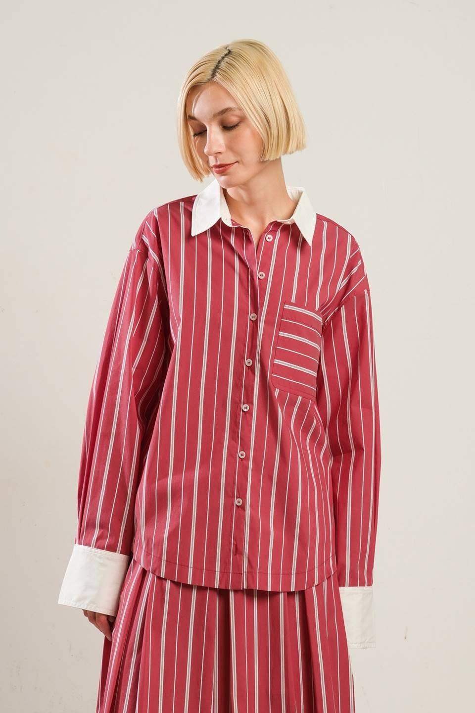 BEHIND THE GRIN WOVEN TOP - Flying Tomato - Flyclothing LLC