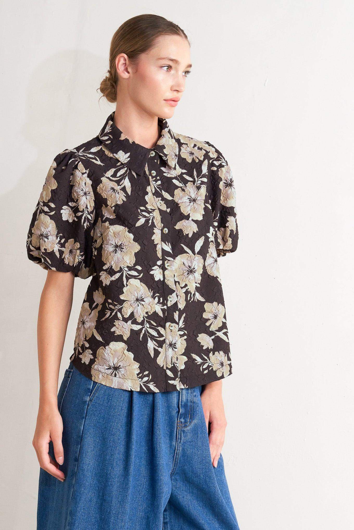 POSH PRESENCE WOVEN TOP - Flying Tomato - Flyclothing LLC