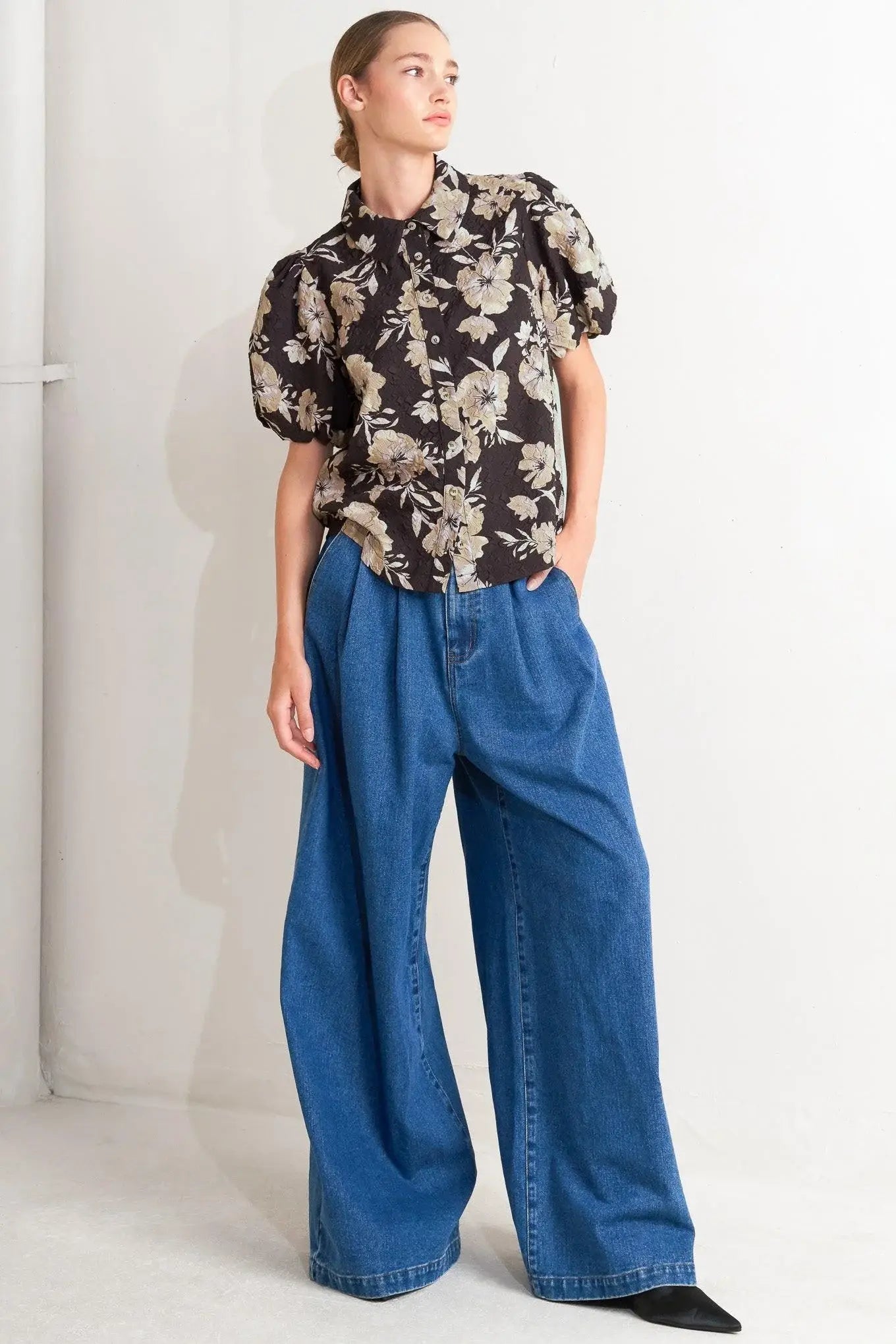 POSH PRESENCE WOVEN TOP - Flying Tomato - Flyclothing LLC