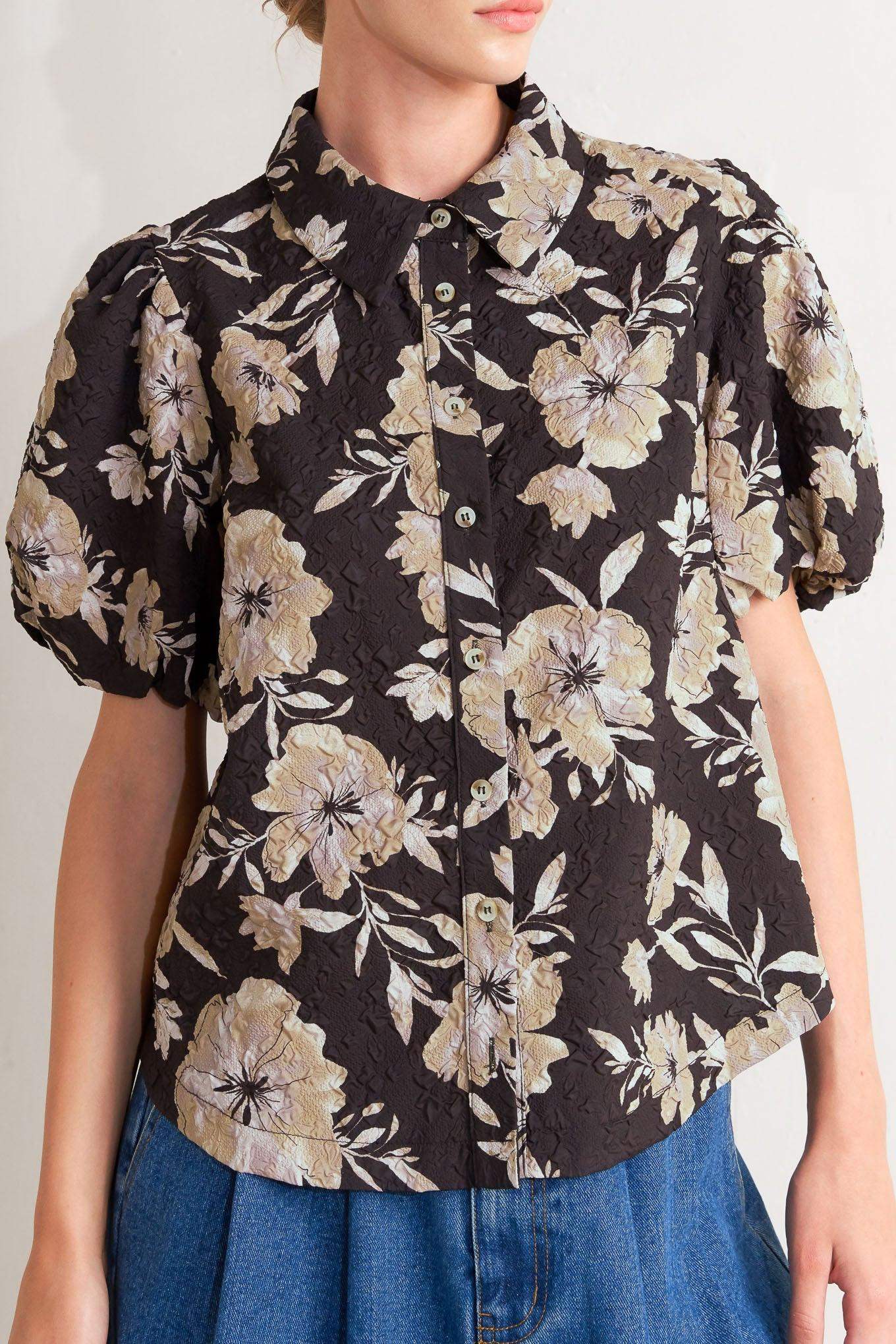 POSH PRESENCE WOVEN TOP - Flying Tomato - Flyclothing LLC