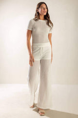 PRESENCE OF LOVE SEMI SHEER KNIT TOP - Flying Tomato - Flyclothing LLC