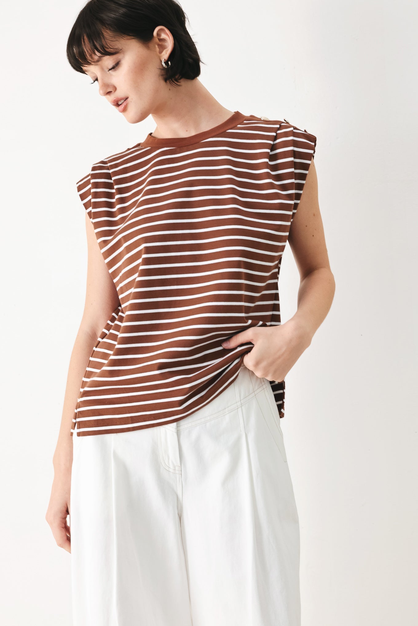 EVERYDAY COOL STRIP KNIT TOP - Flying Tomato - Flyclothing LLC