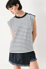 EVERYDAY COOL STRIP KNIT TOP - Flying Tomato - Flyclothing LLC