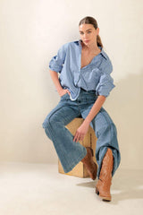 AWAITING LOVE WOVEN TOP - Flying Tomato - Flyclothing LLC