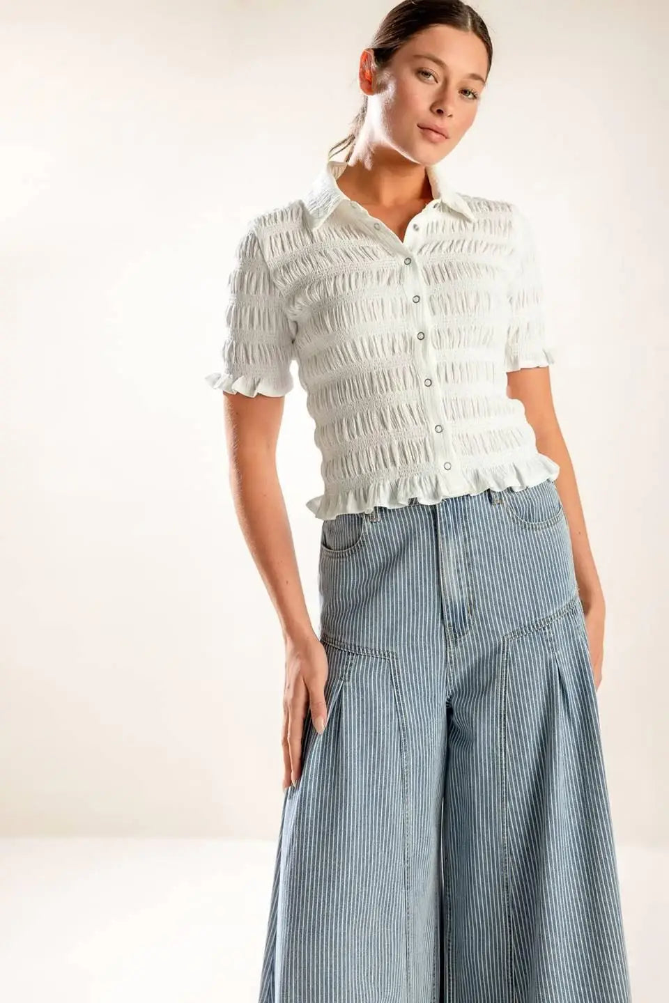 PICNIC AT SUNSET WOVEN TOP - Flying Tomato - Flyclothing LLC
