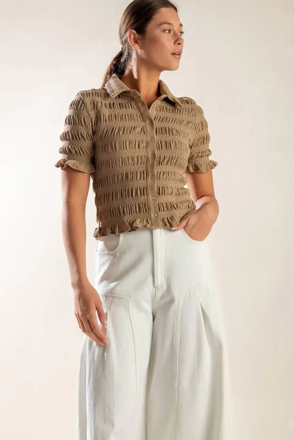 PICNIC AT SUNSET WOVEN TOP - Flying Tomato - Flyclothing LLC