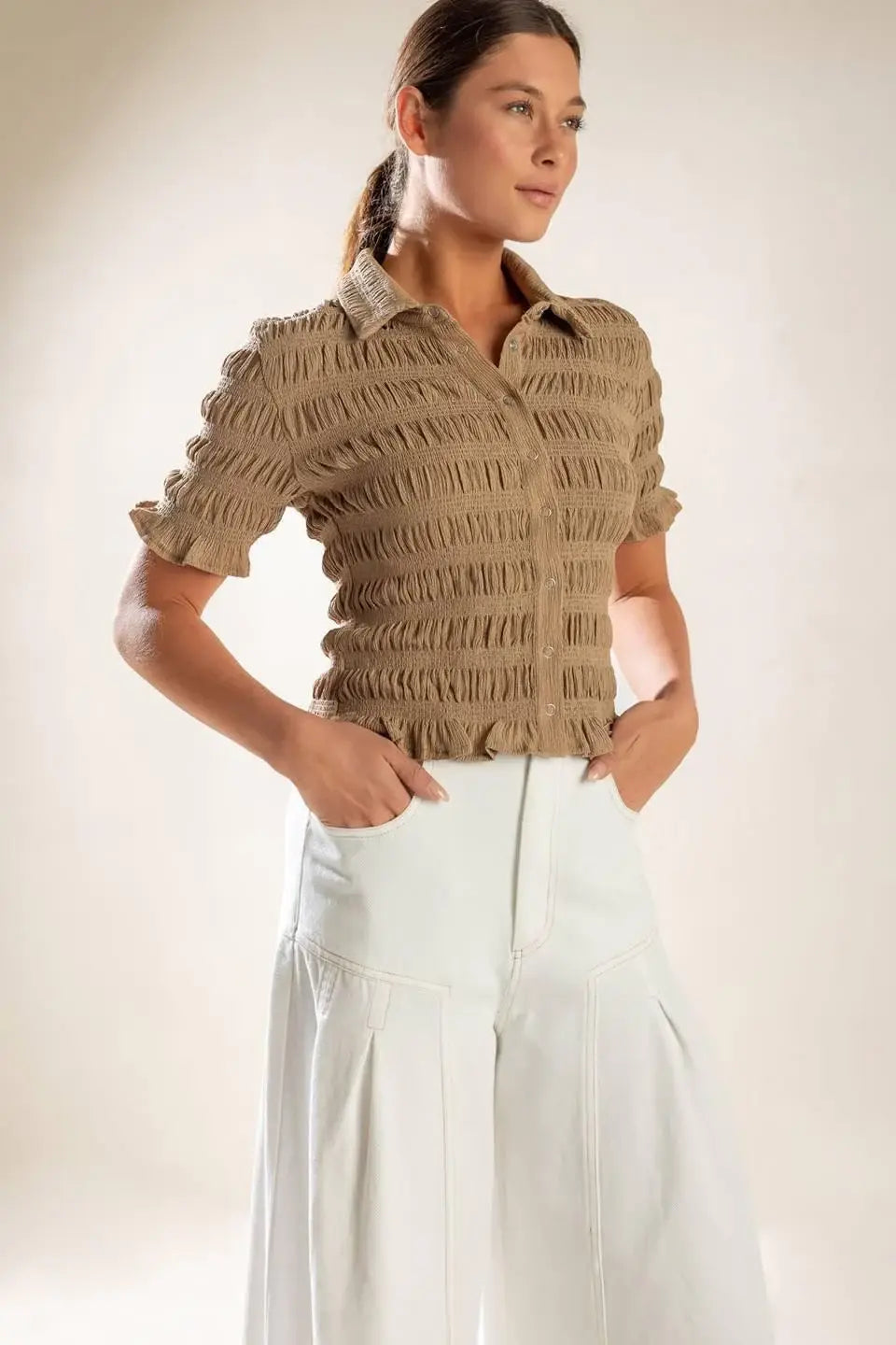 PICNIC AT SUNSET WOVEN TOP - Flying Tomato - Flyclothing LLC