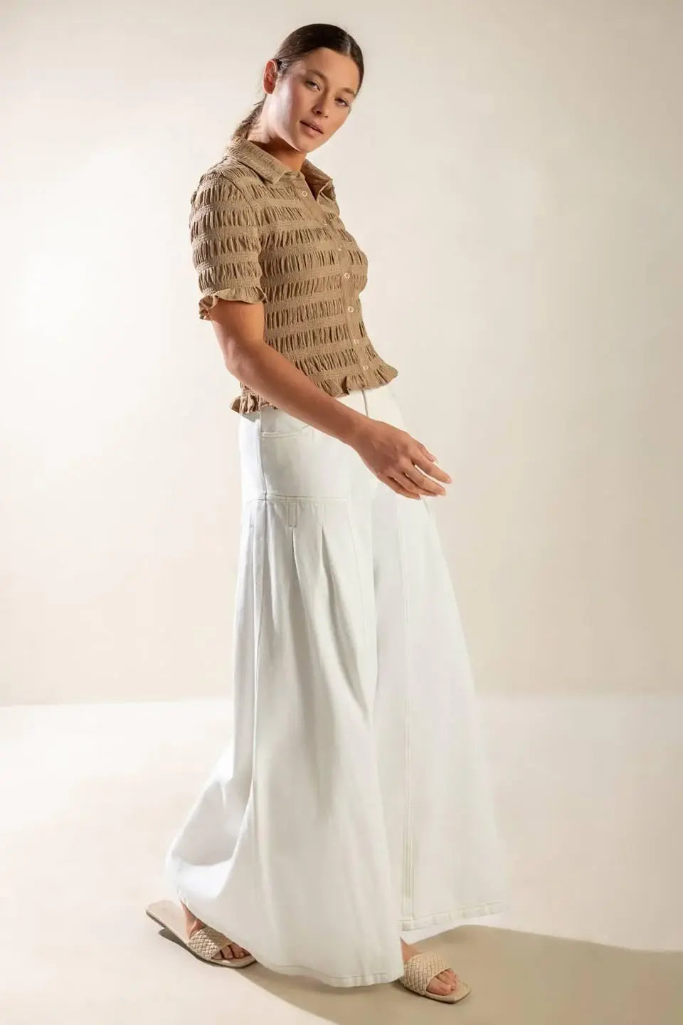 PICNIC AT SUNSET WOVEN TOP - Flying Tomato - Flyclothing LLC
