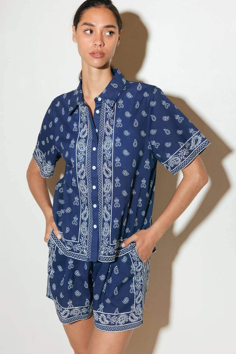 SUNKISSED MEADOW WOVEN SHIRT - Flying Tomato - Flyclothing LLC
