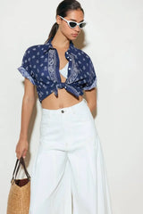 SUNKISSED MEADOW WOVEN SHIRT - Flying Tomato - Flyclothing LLC