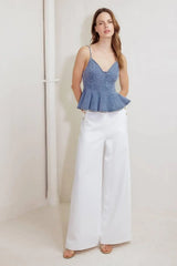 SANDY WALTZ LIGHT DENIM CAMI TOP - Flying Tomato - Flyclothing LLC