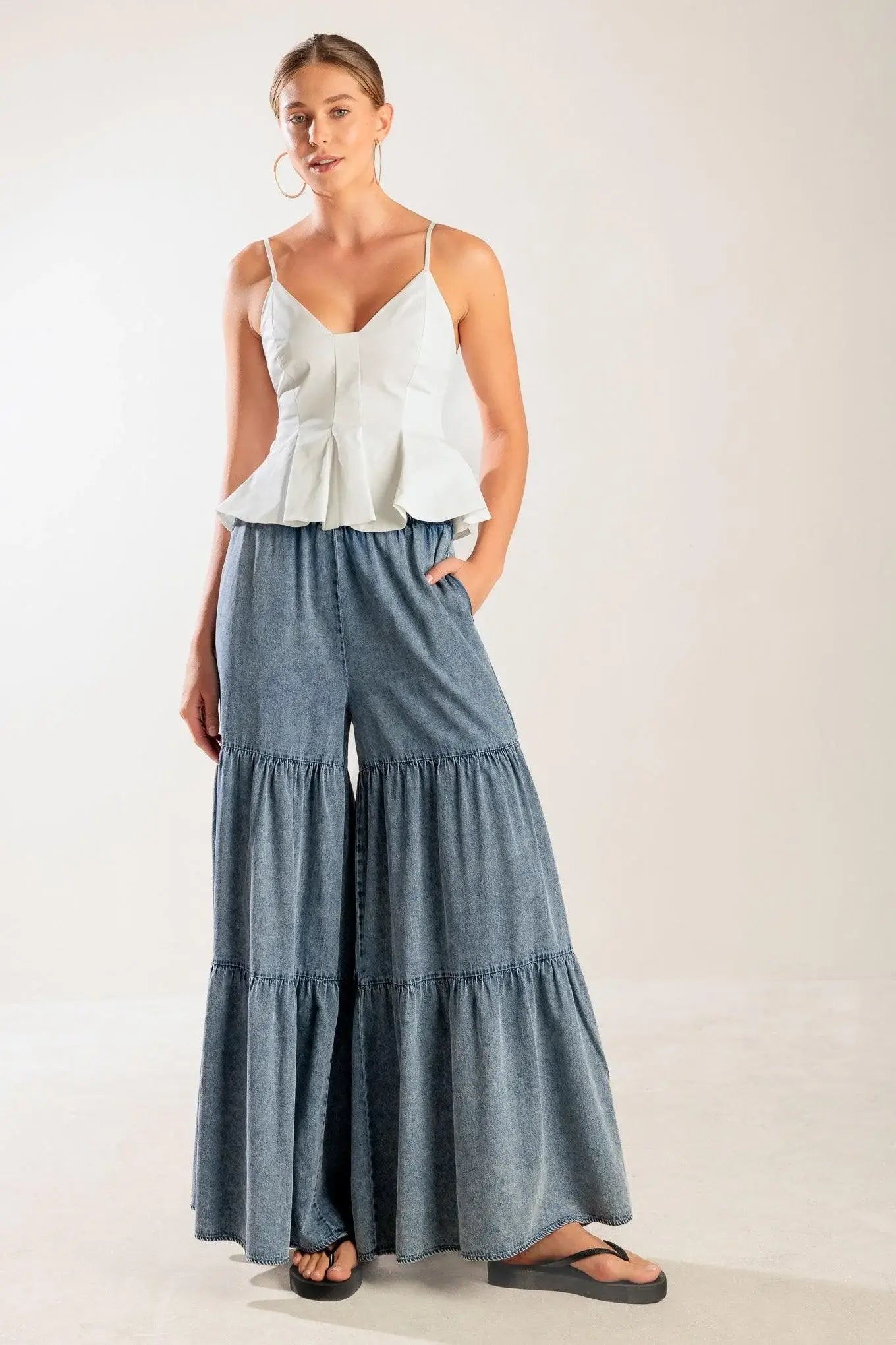IT'S PERFECT TIMING WOVEN CAMI TOP - Flying Tomato - Flyclothing LLC