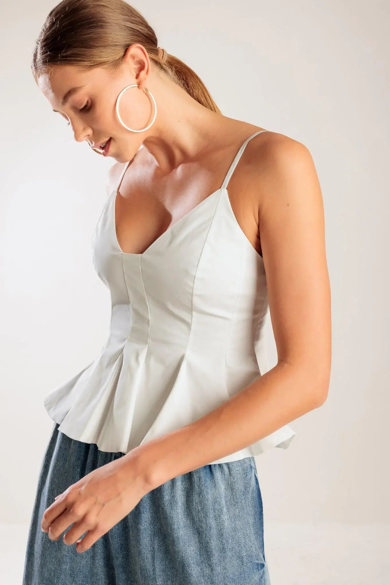IT'S PERFECT TIMING WOVEN CAMI TOP - Flying Tomato - Flyclothing LLC
