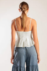 IT'S PERFECT TIMING WOVEN CAMI TOP - Flying Tomato - Flyclothing LLC