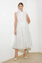 LIVE FOR US WHITE WOVEN ORGANZA TOP - Flying Tomato - Flyclothing LLC