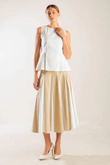 FIRST DATE WHITE WOVEN TOP - Flying Tomato - Flyclothing LLC