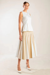 FIRST DATE WHITE WOVEN TOP - Flying Tomato - Flyclothing LLC