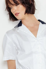 COASTAL COLLAR WOVEN CROP TOP - Flying Tomato - Flyclothing LLC