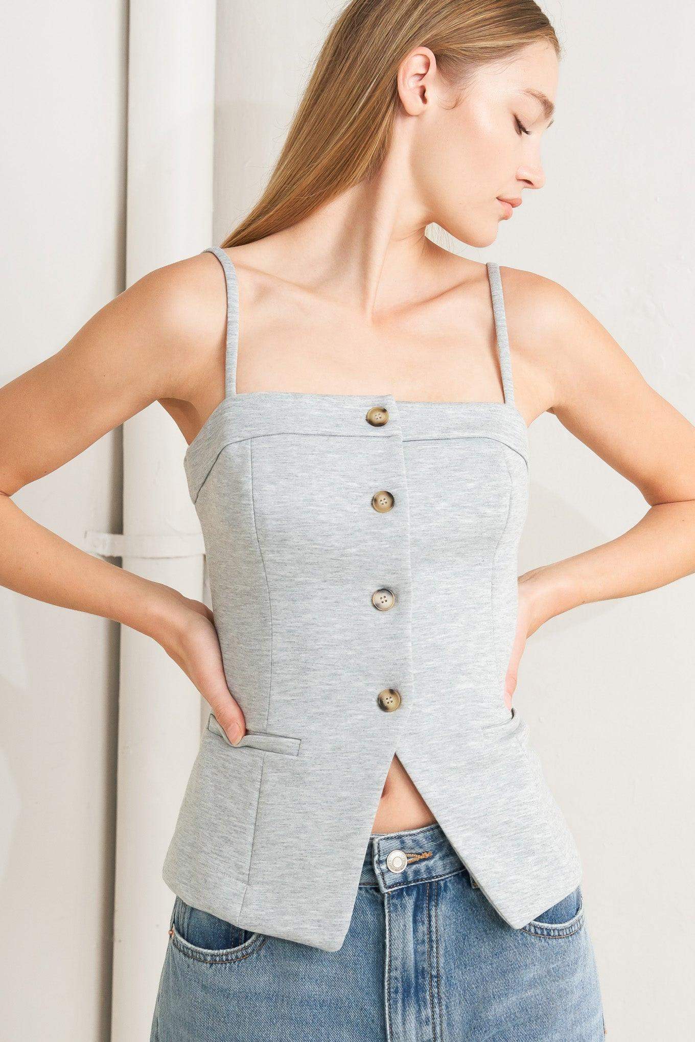 LOVELY BY NATURE KNIT VEST - Flying Tomato - Flyclothing LLC